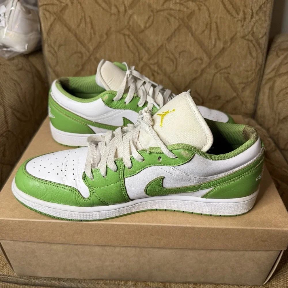 Jordan Air Jordan 1‎ SE Low Chlorophyll White Green HF4823-100 Men's Size 11